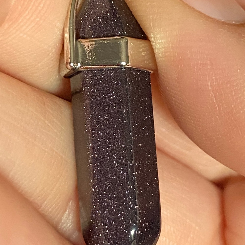 Semi-Precious Bullet Shape Stone Necklace